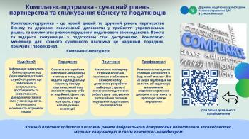 Комплаєнс-підтримка - сучасний рівень партнерства та спілкування бізнесу та податківців