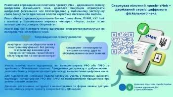 Стартував пілотний проєкт єЧек - державний сервіс цифрового фіскального чека