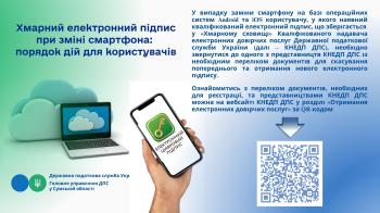 Хмарний електронний підпис при зміні смартфона: порядок дій для користувачів