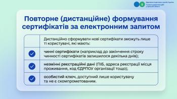 Повторне (дистанційне) формування сертифікатів за електронним запитом