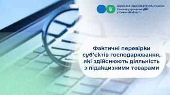 Фактичні перевірки суб’єктів господарювання, які здійснюють діяльність  з підакцизними товарами