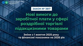 Щодо запровадження мінімальних розмірів середньої щомісячної заробітної плати для суб’єктів господарювання роздрібної торгівлі підакцизними товарами