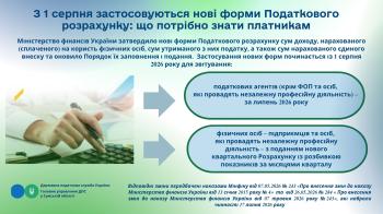 З 1 серпня застосовуються нові форми Податкового розрахунку: що потрібно знати платникам