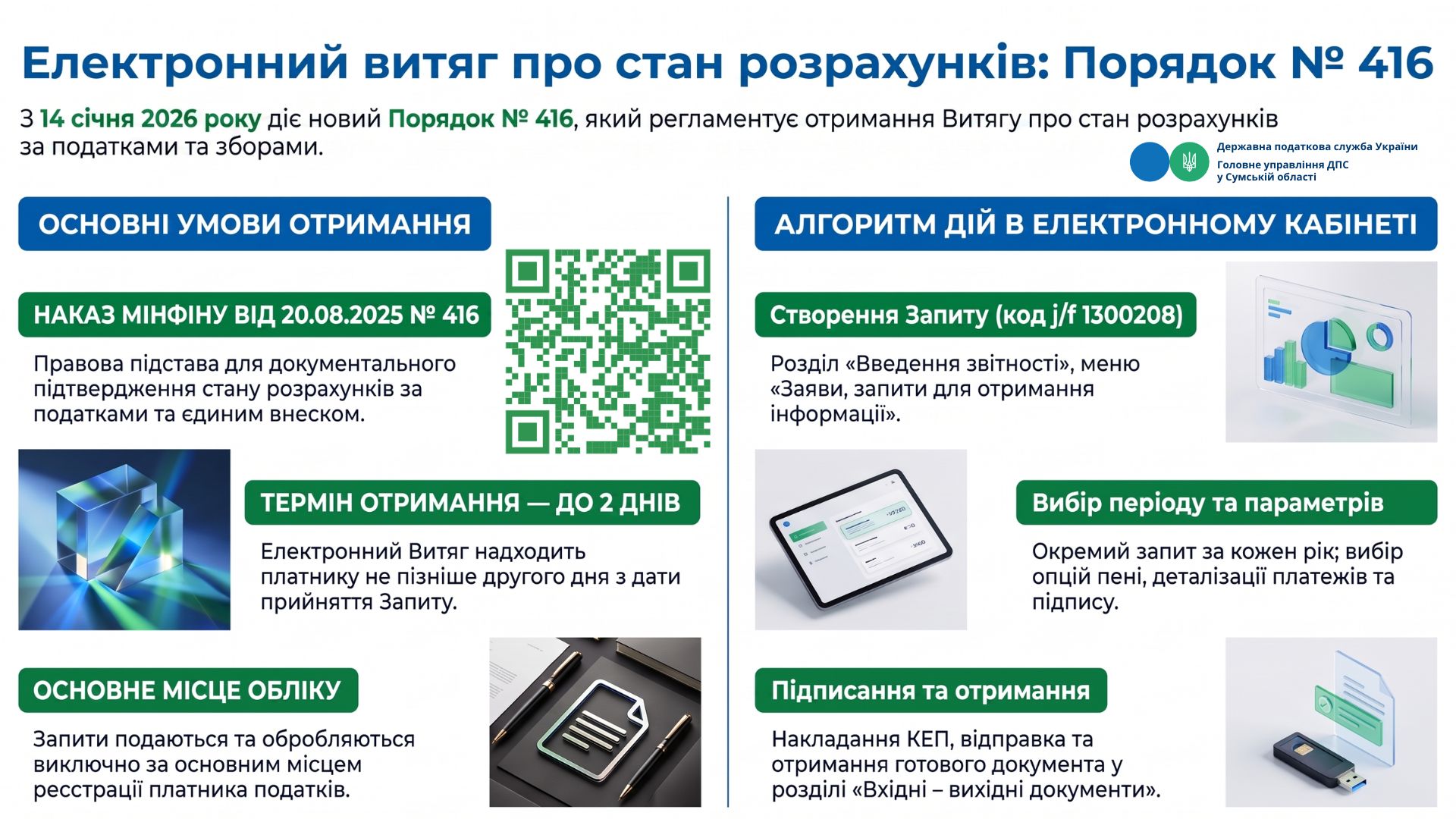 Витяг про стан розрахунків через Електронний кабінет дозволяє реалізувати платникам свої права у сфері оподаткування в режимі online