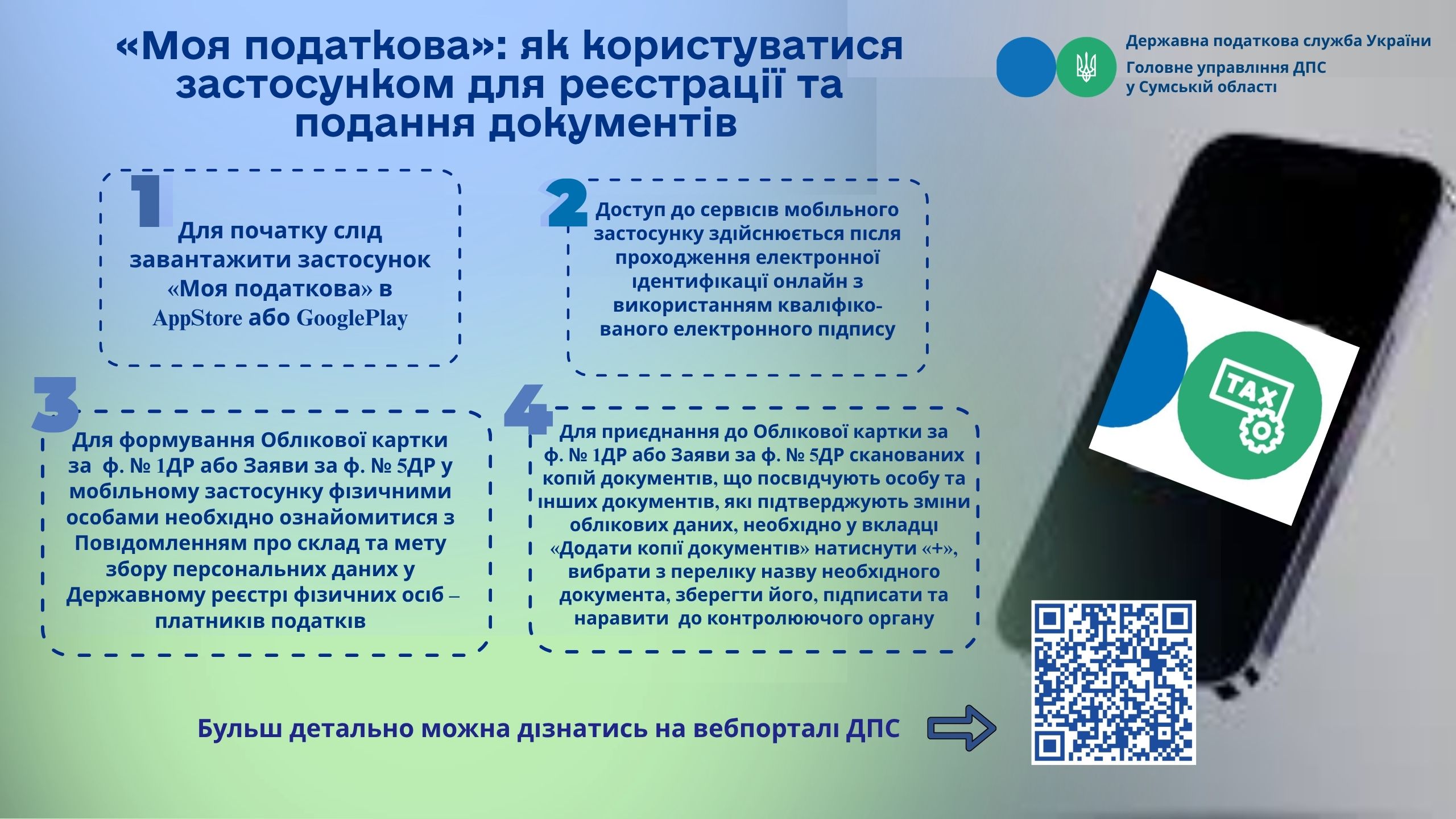 "Моя податкова": як користуватися застосунком для реєстрації та подання документів
