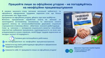 Працюйте лише за офіційною угодою - не погоджуйтесь на неофіційне працевлаштування
