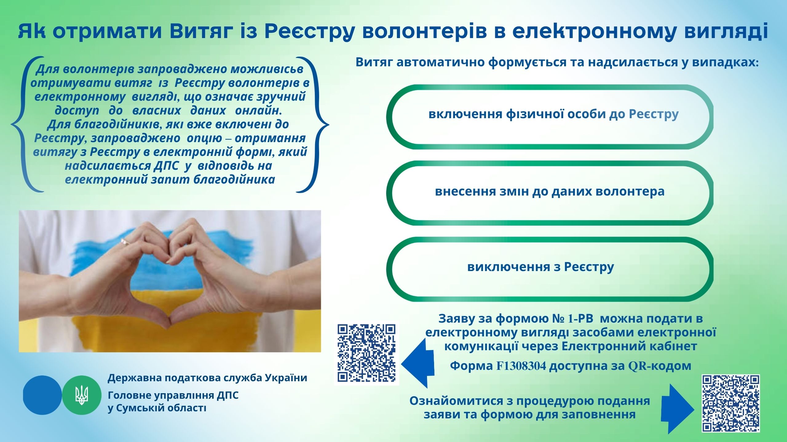 Як отримати витяг із Реєстру волонтерів в електронному вигляді